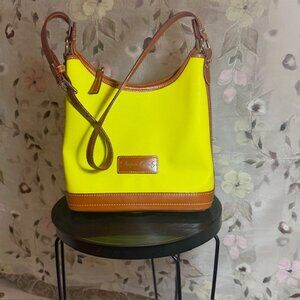 Dooney & Bourke, Small Leather Pebble Grain Hobo - Bright Yellow